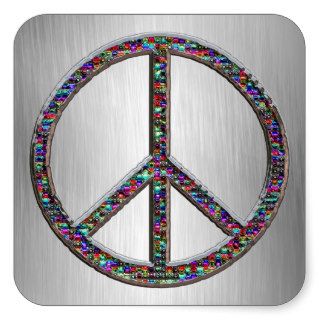 Jewels Peace Sign Stickers