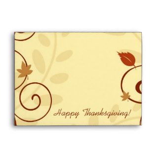 Thanksgiving Leaves and Swirls Envelopes