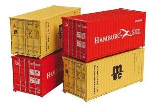 Graham Farish 379 354A Pack 20ft Containers MSC & Hamburg Sud (4 ) Toys & Games