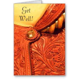 Horse Saddle Get Well Soon Card