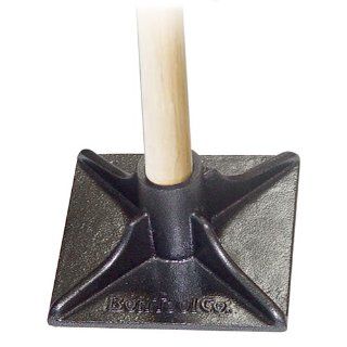 Bon 12 356 8 Inch by 8 Inch Cast Iron Head Dirt Tamper with Wood Handle