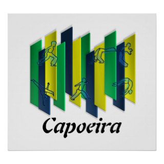 poster capoeira martial arts brazil axe