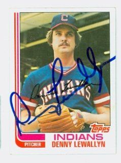 Denny Lewallyn AUTO 1982 Topps #356 Indians Sports Collectibles