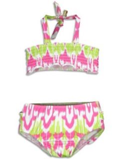 405 South by Anita G   Infant Girls 2 Piece Bikini Bathing Suit, Pink, Green 26855 12Months Infant And Toddler Swimwear Bikini Sets Clothing