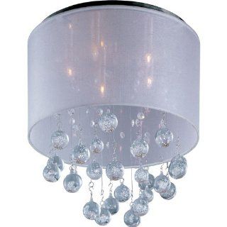 ET2 E22380 120PC Veil 5 Bulb Flush Mount Indoor Ceiling Fixture   Acrylic Shade Included, Polished Chrome   Close To Ceiling Light Fixtures  