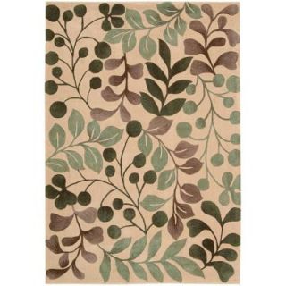 Nourison Rug Boutique Berry Branch Vanilla 3 ft. 6 in. x 5 ft. 6 in. Area Rug 045782