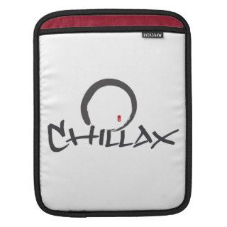 Chillax with Enso and Peace Sign iPad Sleeve