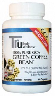 Green Coffee Bean Extract 400 with GCA Natural Weight Loss Supplement, 60 Count Veg. Capsules Health & Personal Care