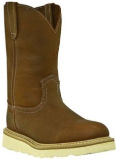McRae MR85135 Men's Leather Wedge Sole Wellington Boots Shoes
