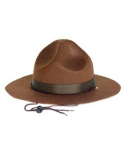 Ranger Or Canadian Mountie Hat,Brown,One Size fits most Clothing