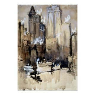 New York City Sky Scrapers Circa 1920 Print