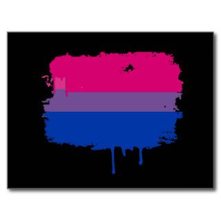 Bisexual Pride Colors Postcards