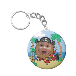 Funny Pirate Cut Out Face Template Key Chain