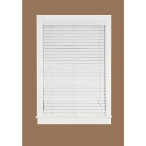 Madera Falsa White 2 in. Faux Wood Plantation Blind, 64 in. Length (Price Varies by Size) MF3464WH02