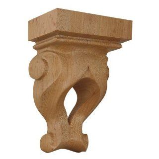 Brown Wood Inc. 01601301SM1 Ribbon Open Decorative Wood Corbel, Soft Maple   Millwork Corbels  