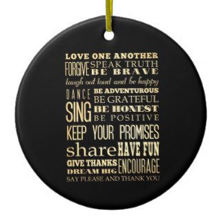 Inspirational Art   Love One Another. Christmas Ornament