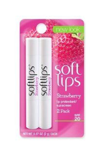 Lip Protectant/ Sunscreen   Softlips Lip Balm Protectant Value Pack, SPF 20, Strawberry, 2 Count 0.07 Ounce Tubes (Pack of 6) 