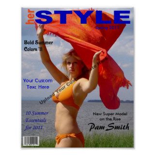 Custom Magazine Cover, Her Style Print