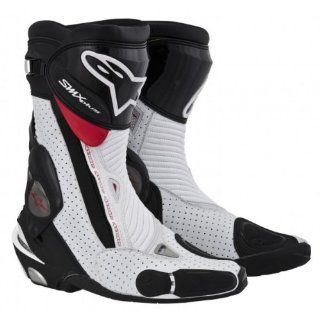 Alpinestars SMX Plus Boots , Gender Mens/Unisex, Distinct Name Black/White/Red, Primary Color Red, Size 9.5 2221013 128 44 Automotive