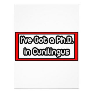 I've Got a Ph.D. in Cunilingus Full Color Flyer