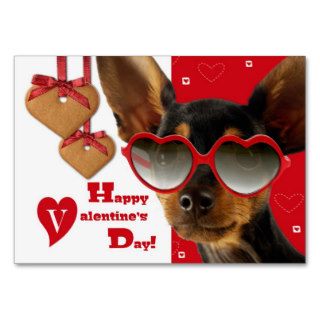 Funny Dog. Valentine's Day Gift Tag Business Card Templates