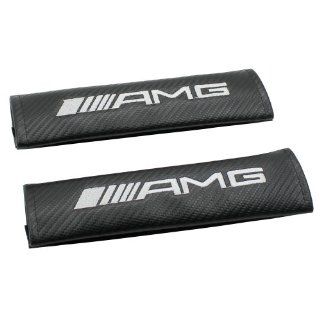 Carbon Fiber AMG Sports Style Car Seat belt Cover Shoulder Pads For Mercedes Benz 1 Pair Automotive