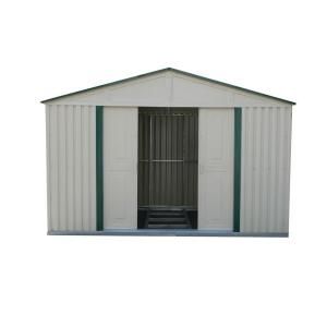 Duramax Building Products 10 ft. x 8 ft. Green Trim Metal Shed 50211