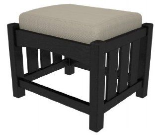 POLYWOOD Mission Ottoman in Black  