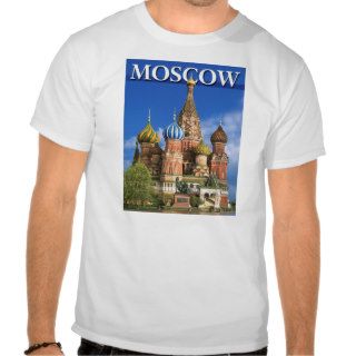 Moscow Kremlin Saint Basil's Cathedral Red Square Tshirt