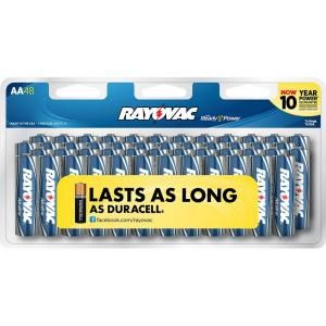 Rayovac Alkaline AA Size 1.5 Volt Batteries (48 Pack) 815 48CTF