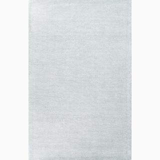 Handmade Solid Pattern Blue Wool/ Art Silk Rug (2 x 3) JRCPL Accent Rugs