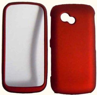 Red Hard Cover Case for LG Neon 2 Rumor Plus GW370 Cell Phones & Accessories