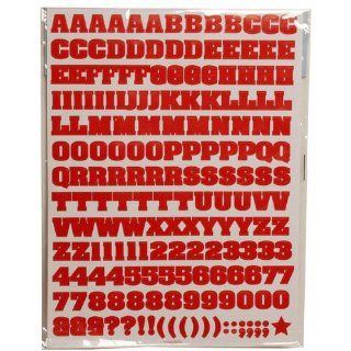 Red Self Adhesive Letters  pack of 372 stickers