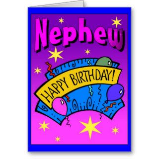 A Happy Birthday Nephew Card Stars