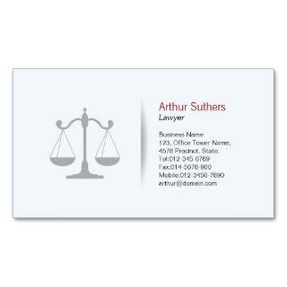 Simple Elegant Lawyer Business Card Justice Scales