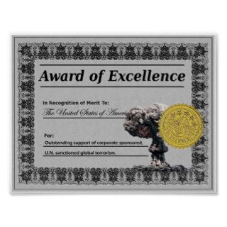 Award Of Excellence (United States) Posters
