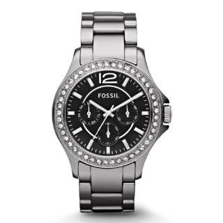 FOSSIL RILEY Women's OVERSIZED Ceramic Austrian Crystals Black Dial Day/Date/24 Hour Watch CE1067 at  Women's Watch store.