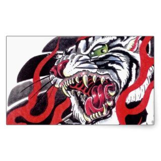 Japanese Tattoo Design  White Tiger Stickers