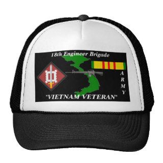 18th Engineer Brigade Vietnam Veteran Ball Caps Mesh Hats