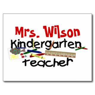 Custom Kindergarten Teacher Postcards