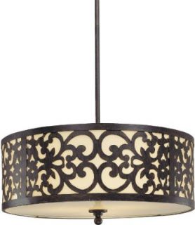 Minka Lavery 1494 357 3 Light Chandelier from the Nanti Collection, Iron Oxide    