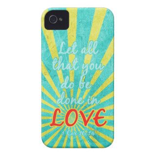 1 Cor 1614 Let All That You Do Be Done In Love iPhone 4 Covers