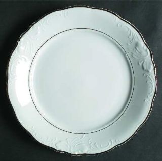 Wawel Wav23 Dinner Plate, Fine China Dinnerware   Gold Trim&Verge,Embossed Rim,S