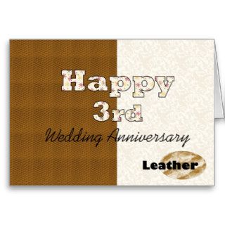 Happy 3rd Wedding Anniversary Greeting Cards