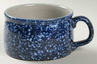 Otagiri Blue Spackle Soup Mug, Fine China Dinnerware   Light Blue Specks On Dark