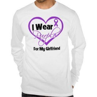 I Wear Purple Heart Ribbon   Girlfriend Tees