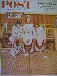 1976 Norman Rockwell 'The Cheerless Cheerleaders' Saturday Evening Post Cover Vintage Print  