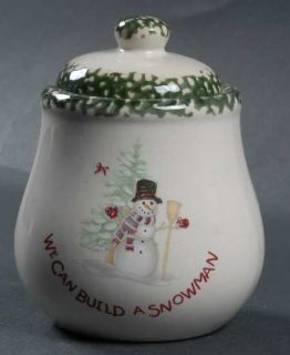 China(Made In China) We Can Build A Snowman Sugar Bowl & Lid, Fine China Dinnerw