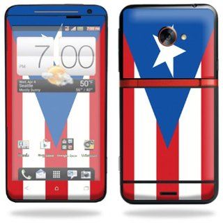 Protective Vinyl Skin Decal Cover for HTC Evo 4G LTE Sprint Cell Phone Sticker Skins PuertoRican Flag Cell Phones & Accessories