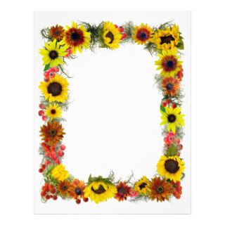 Sunflower Border Custom Letterhead